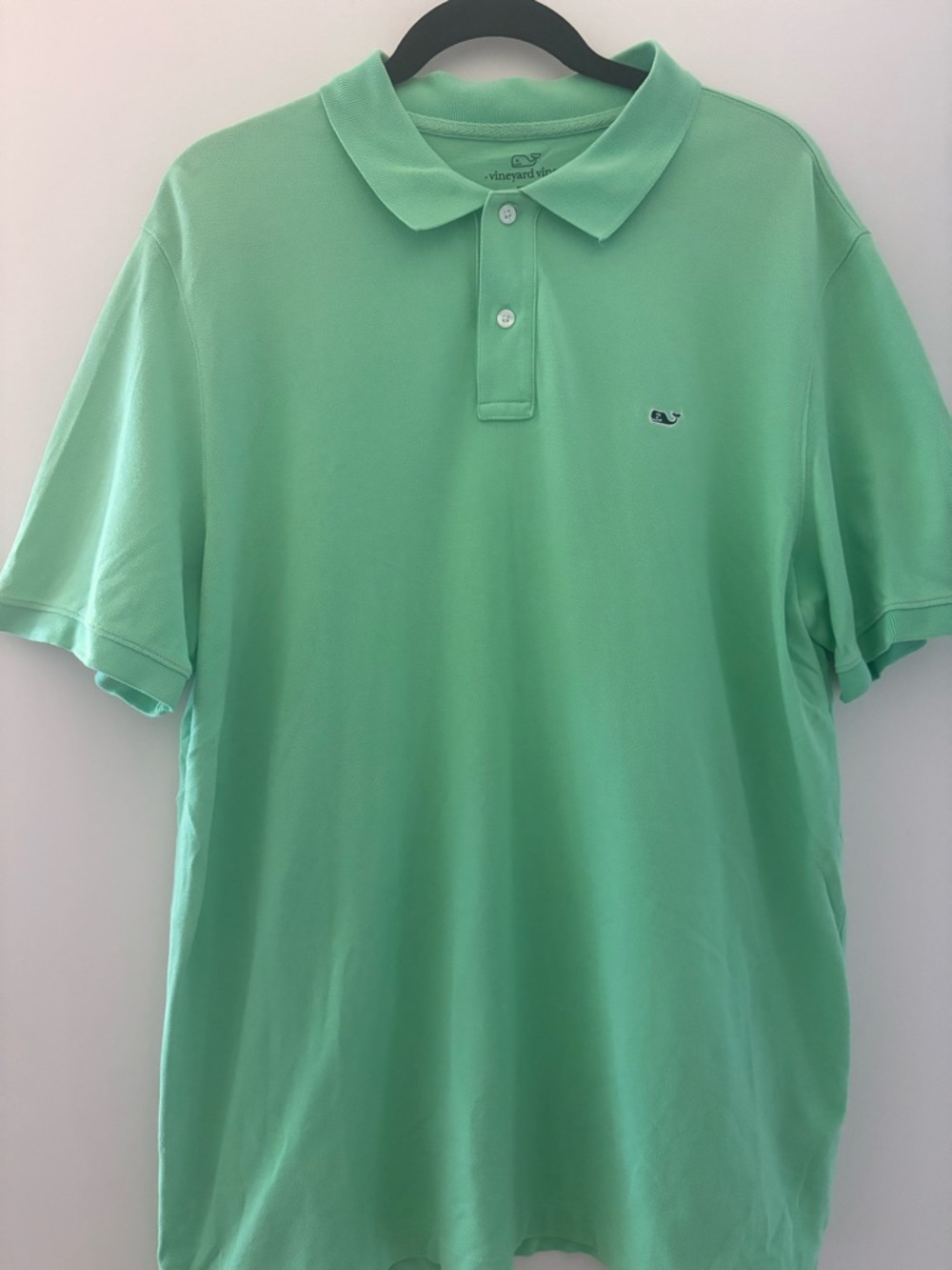 Vineyard Vines Men's Mint Green Polo Shirt with Whale Logo